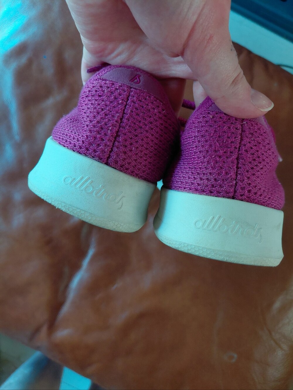 Allbirds Womens Sz 7 Sneakers Magenta Tree Runners - Picture 4 of 6